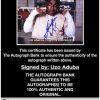 Uzo Aduba certificate of authenticity from the autograph bank