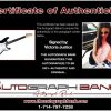 Victoria Justice certificate of authenticity from the autograph bank