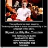 Billy Bob Thornton certificate of authenticity from the autograph bank