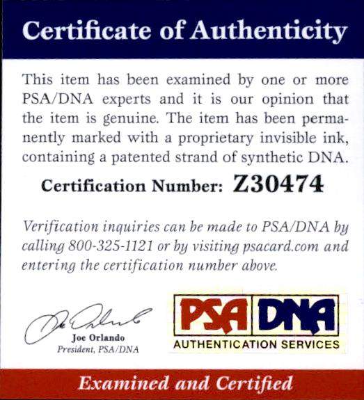 Christina Applegate certificate of authenticity from the autograph bank