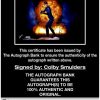 Cobie Smulders certificate of authenticity from the autograph bank