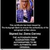 Dana Carvey certificate of authenticity from the autograph bank