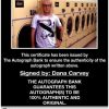 Dana Carvey certificate of authenticity from the autograph bank