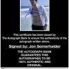 Ian Somerhalder certificate of authenticity from the autograph bank