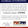 Jada Pinkett certificate of authenticity from the autograph bank