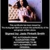 Jada Pinkett Smith certificate of authenticity from the autograph bank