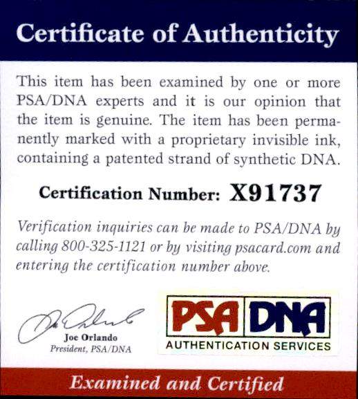 Jason Priestley certificate of authenticity from the autograph bank