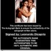 Leonardo Dicaprio certificate of authenticity from the autograph bank