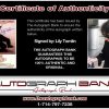 Lily Tomlin certificate of authenticity from the autograph bank