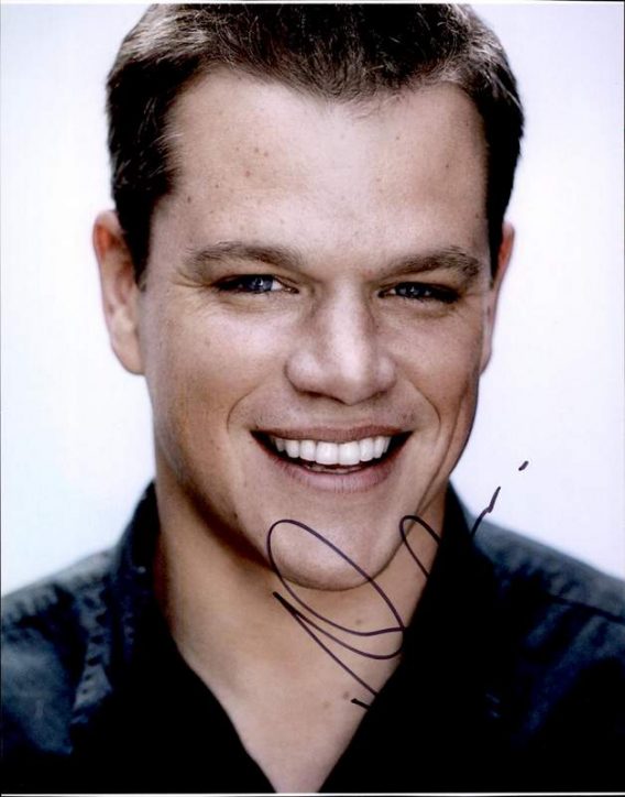 Matt Damon authentic signed 10x15 picture