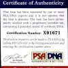 Nina Dobrev certificate of authenticity from the autograph bank