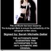 Sarah Michelle Gellar certificate of authenticity from the autograph bank