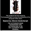 Steven Soderbergh certificate of authenticity from the autograph bank