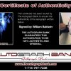 William Baldwin certificate of authenticity from the autograph bank