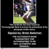 Brian Bateman certificate of authenticity from the autograph bank