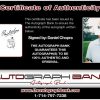 Daniel Chopra certificate of authenticity from the autograph bank