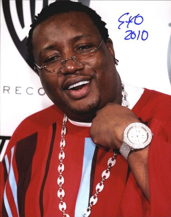 E-40 authentic signed 8x10 picture