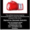 Gennady Gennadyevich certificate of authenticity from the autograph bank