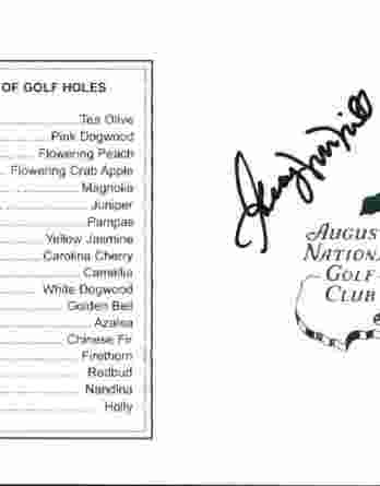 George Mcneill authentic signed Masters Score card