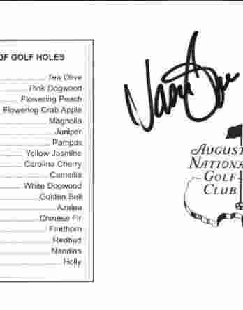 Jason Gore authentic signed Masters Score card