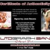 Josie Stevens certificate of authenticity from the autograph bank
