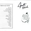 Justin Hicks authentic signed Masters Score card