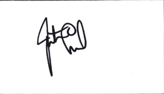 Justin Leonard authentic signed note card