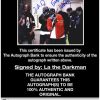La the Darkman certificate of authenticity from the autograph bank