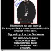 La the Darkman certificate of authenticity from the autograph bank