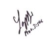 Larry Mize authentic signed note card