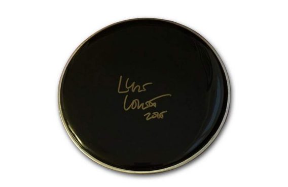 Lyle Lovett authentic signed drumhead