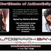 Martina Mcbride certificate of authenticity from the autograph bank