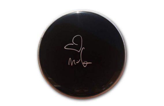 Moby authentic signed drumhead