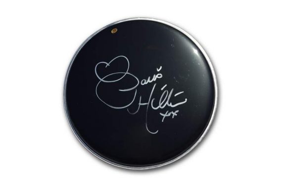 Paris Hilton authentic signed drumhead
