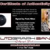 Paris Hilton certificate of authenticity from the autograph bank