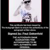 Paul Oakenfold certificate of authenticity from the autograph bank