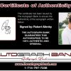 Robert Allenby certificate of authenticity from the autograph bank