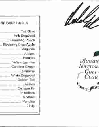 Robert Karlsson authentic signed Masters Score card