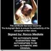 Rocco Mediate certificate of authenticity from the autograph bank