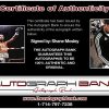 Shane Mosley certificate of authenticity from the autograph bank