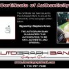 Stephen Ames certificate of authenticity from the autograph bank