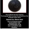 Steve Aoki certificate of authenticity from the autograph bank