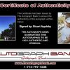 Stuart Appleby certificate of authenticity from the autograph bank