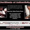 Waka Flocka Flame certificate of authenticity from the autograph bank
