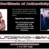 Heidi Klum certificate of authenticity from the autograph bank