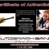Melissa Etheridge certificate of authenticity from the autograph bank