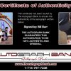 Bill Burr certificate of authenticity from the autograph bank