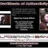 Casey Affleck certificate of authenticity from the autograph bank