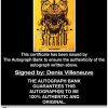 Denis Villeneuve certificate of authenticity from the autograph bank