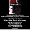 Denis Villeneuve certificate of authenticity from the autograph bank